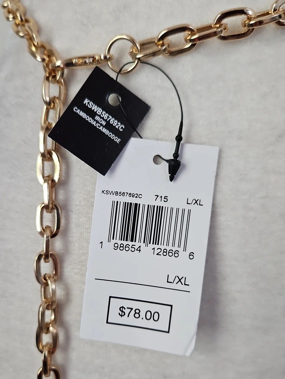 Kate Spade NY NWT Rhinestone Flowers Chain Belt